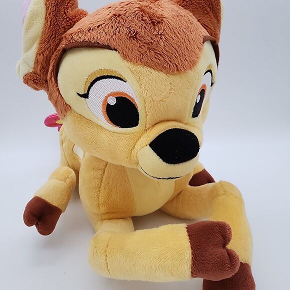 Disney Store Bambi Deer Plush 14" Butterfly on Tail Lays Down Stuffed Animal Toy - Picture 3 of 10